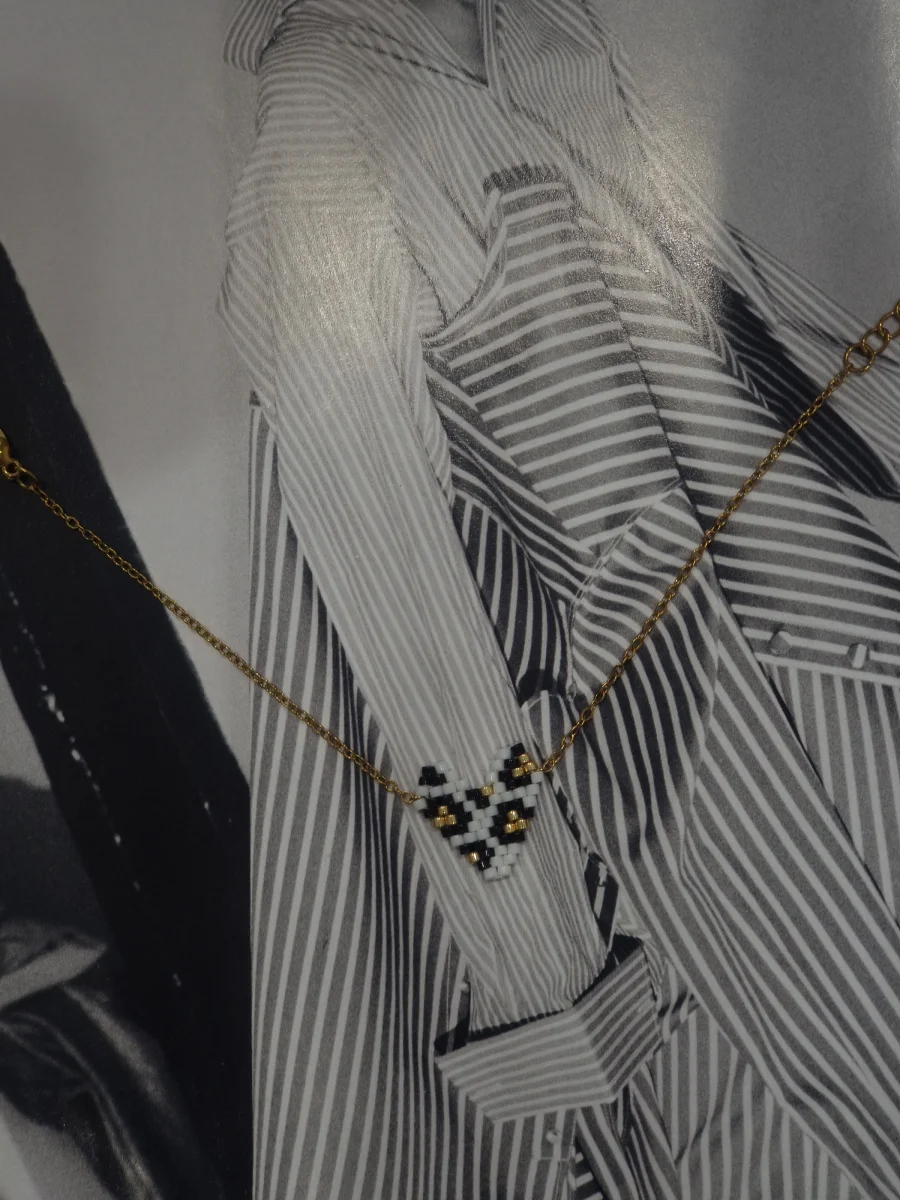 Βραχιόλι αλυσίδα με λεοπάρ καρδιά