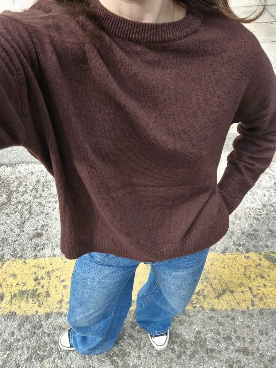 Πουλόβερ σε φαρδιά γραμμή