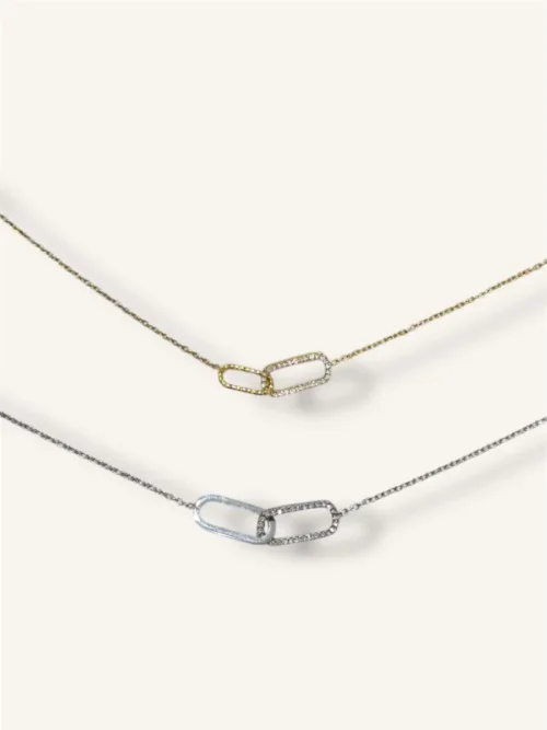 Βραχιόλι αλυσίδα διπλός κρίκος και ζιργκόν