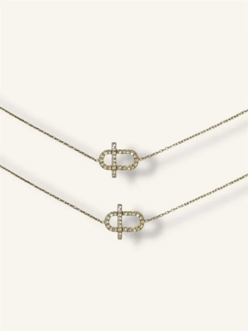 Βραχιόλι αλυσίδα με ζιργκόν και κύκλο