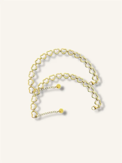 Βραχιόλι αλυσίδα καρδιές