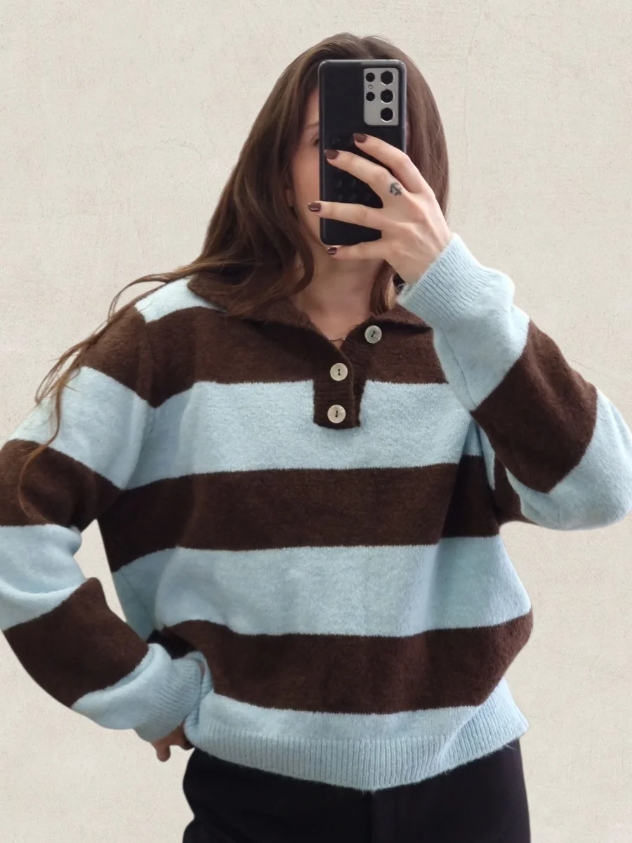 Πουλόβερ με ρίγα