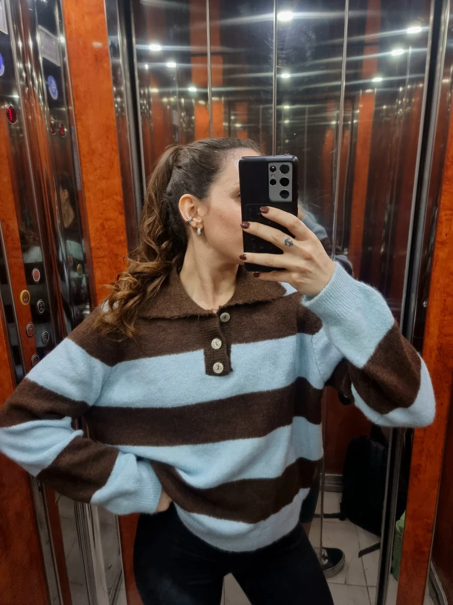 Πουλόβερ με ρίγα