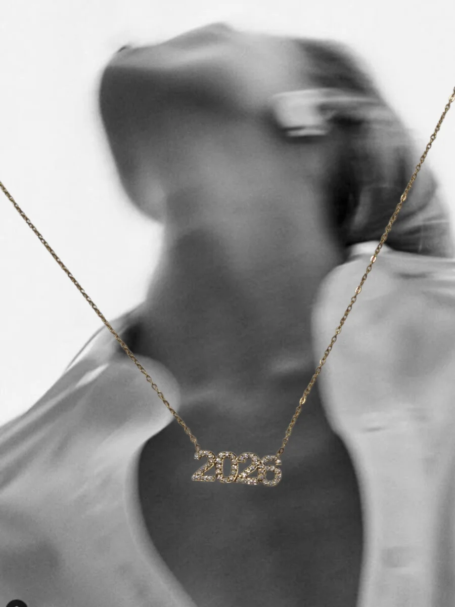 Κολιέ γούρι "2026" με ζιργκόν