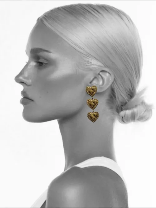 Σκουλαρίκια κρεμαστές καρδιές