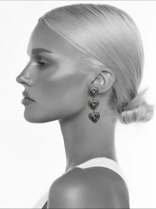 Σκουλαρίκια κρεμαστές καρδιές