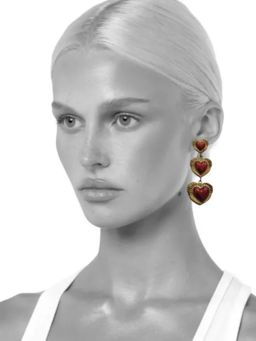 Σκουλαρίκια κρεμαστές ασύμμετρες καρδιές