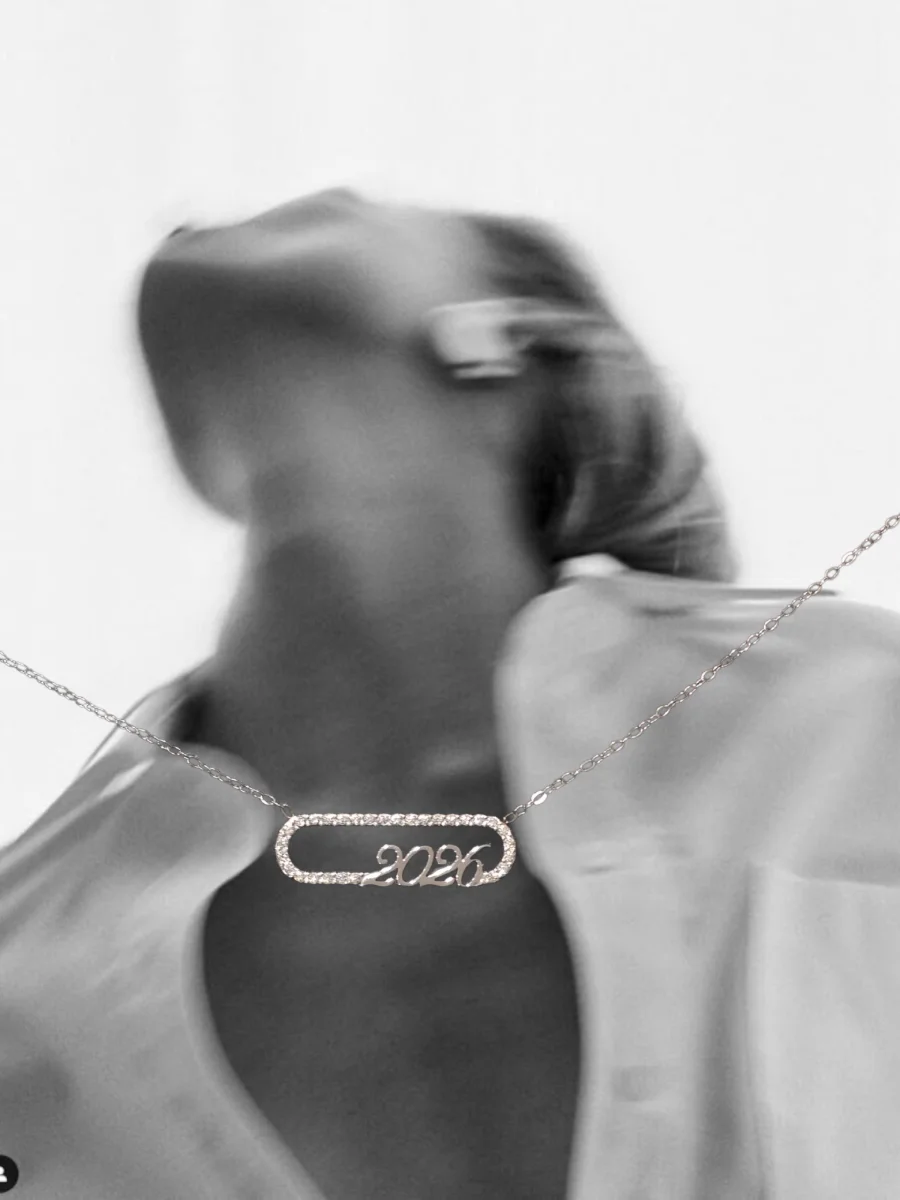 Ατσάλινο κολιέ γούρι "2026"