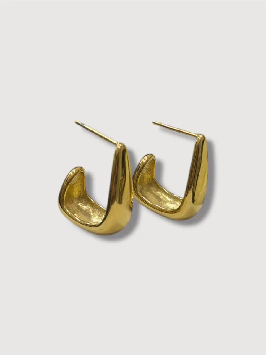 Σκουλαρίκια μικροί ασύμμετροι κρίκοι