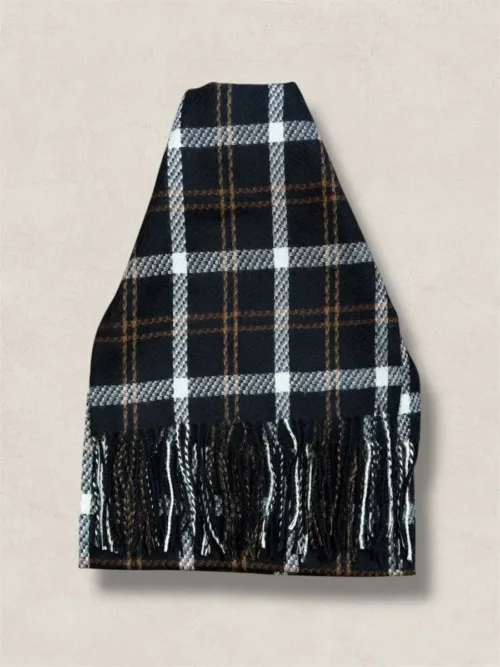 Καρό κασκόλ με κρόσσια