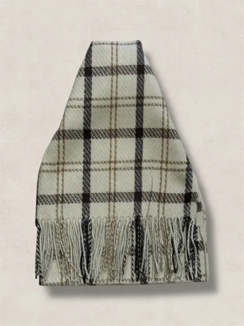 Καρό κασκόλ με κρόσσια