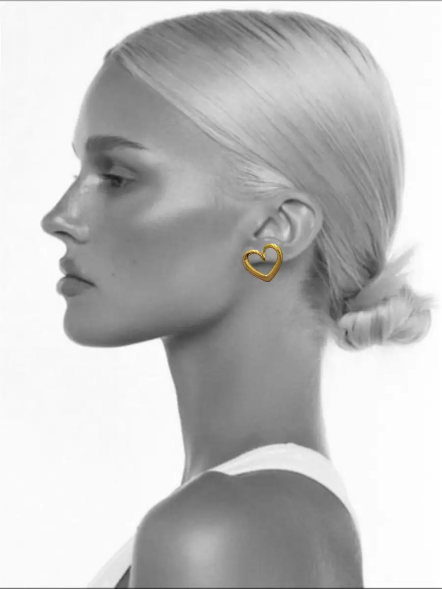 Σκουλαρίκια ασύμμετρες καρδιές