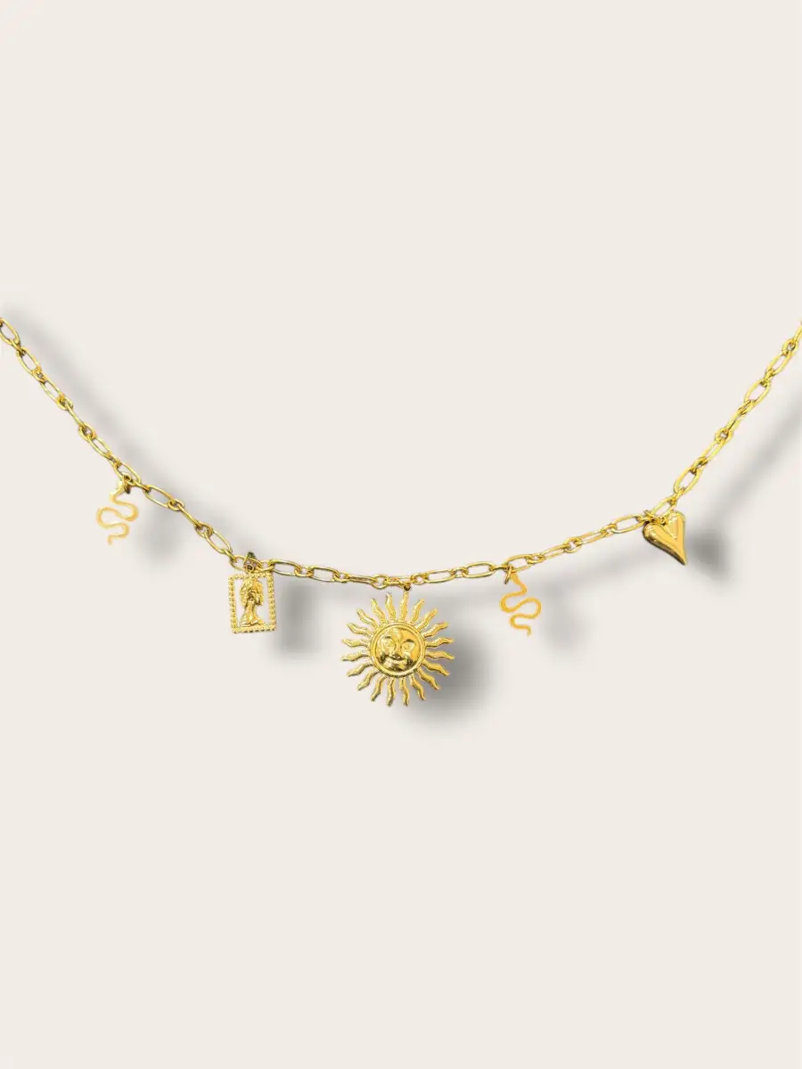 Κολιέ με charms "ήλιο"