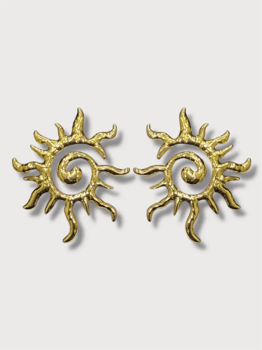 Σκουλαρίκια μεγάλοι ασύμμετροι ήλιοι