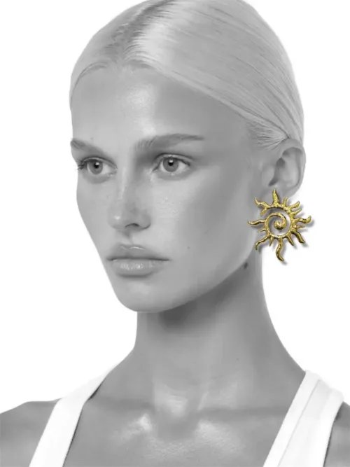 Σκουλαρίκια μεγάλοι ασύμμετροι ήλιοι