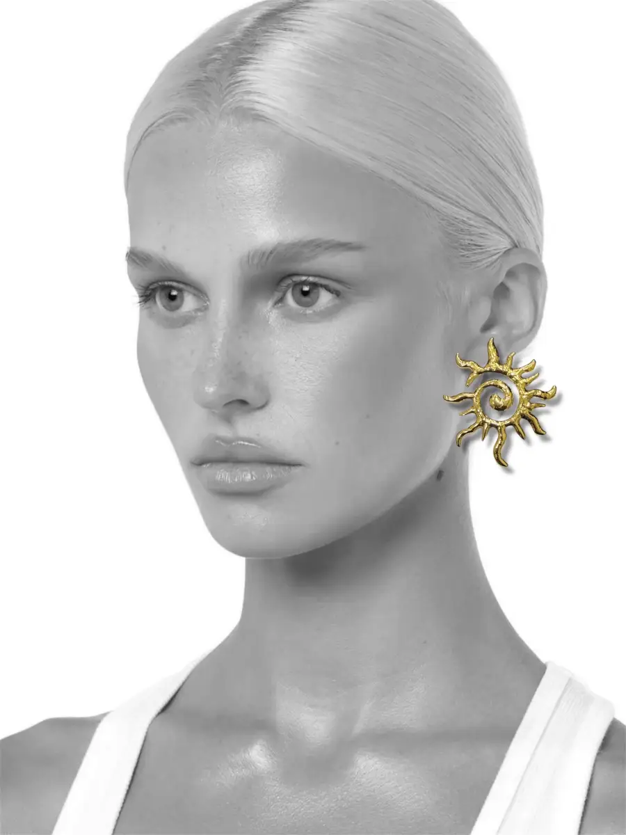 Σκουλαρίκια μεγάλοι ασύμμετροι ήλιοι