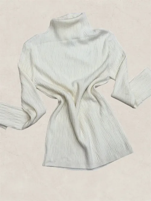 Μπλούζα ριπ με ψηλό γιακά