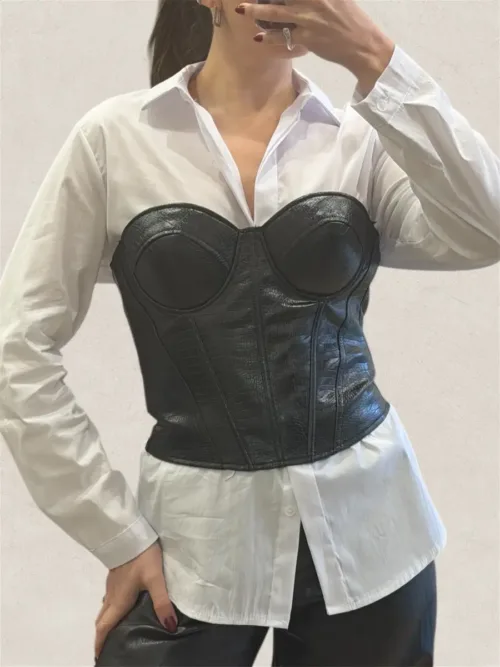 Λευκό oversized πουκάμισο