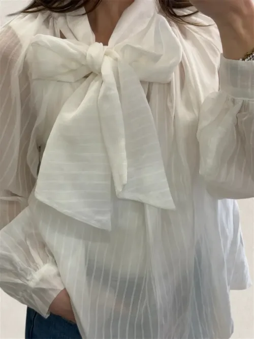 Ημιδιάφανο πουκάμισο με ρίγα
