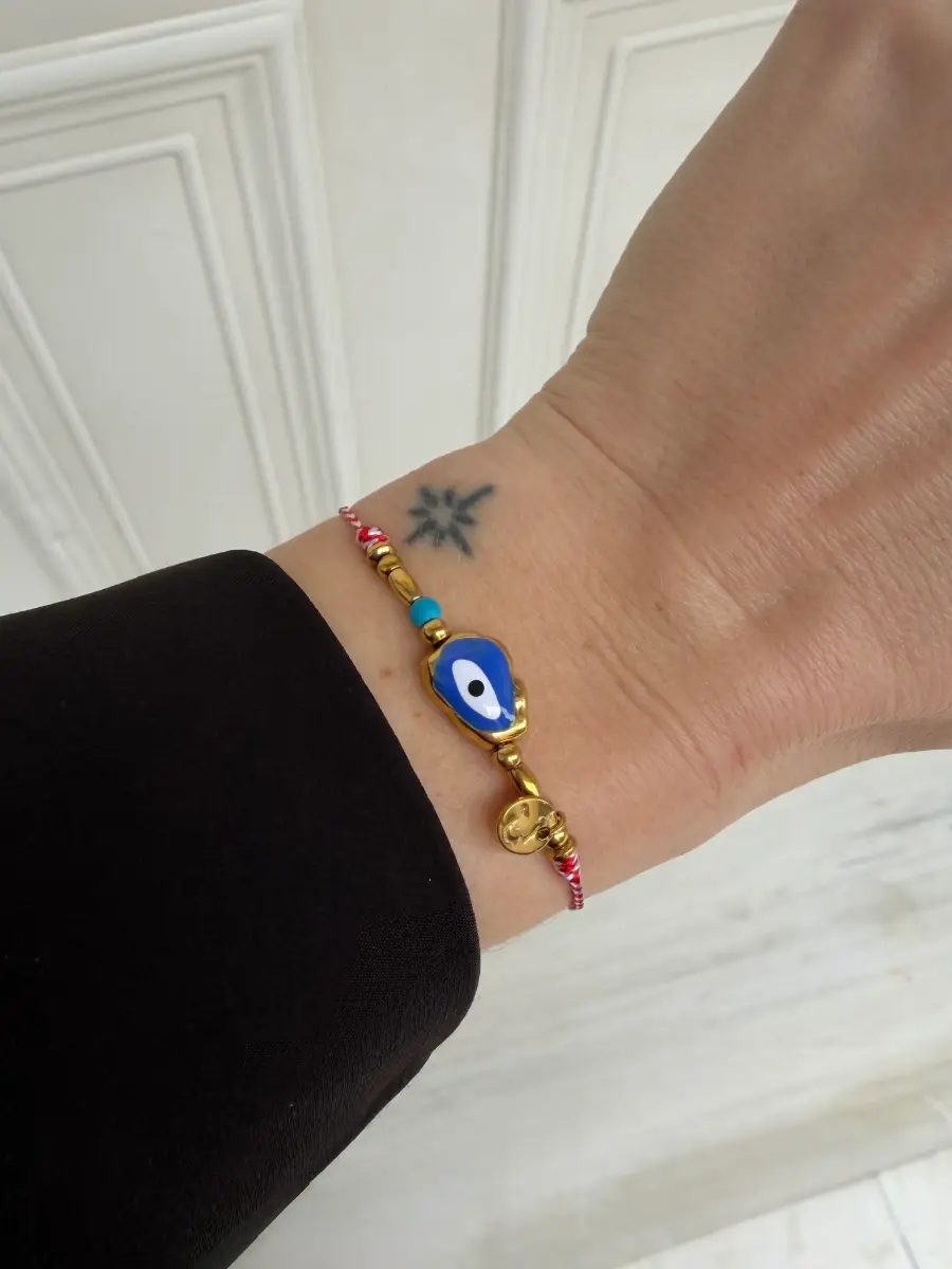 Βραχιόλι μαρτάκι με ασύμμετρο ματάκι