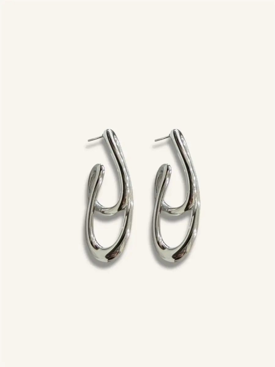 Ατσάλινα ασύμμετρα σκουλαρίκια