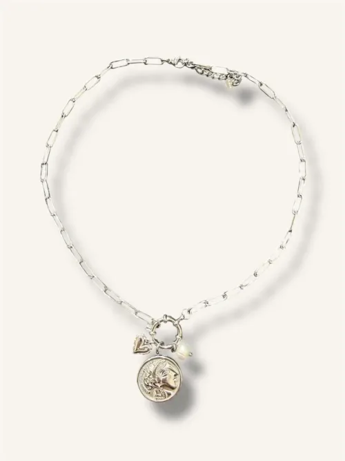 Κρεμαστό κολιέ αλυσίδα με νόμισμα