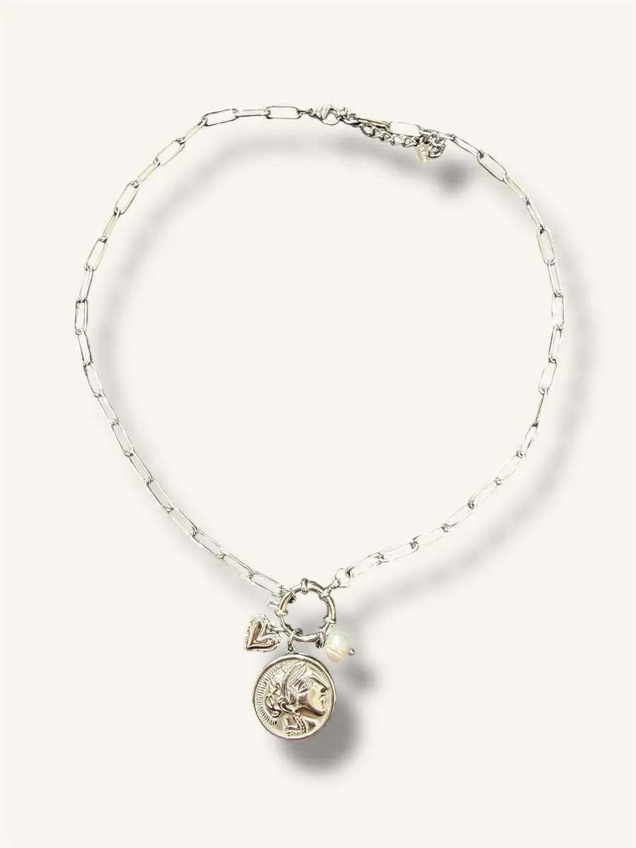 Κρεμαστό κολιέ αλυσίδα με λουλούδι