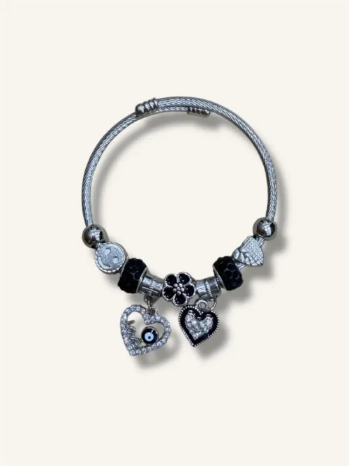 Βραχιόλι με charms καρδιές