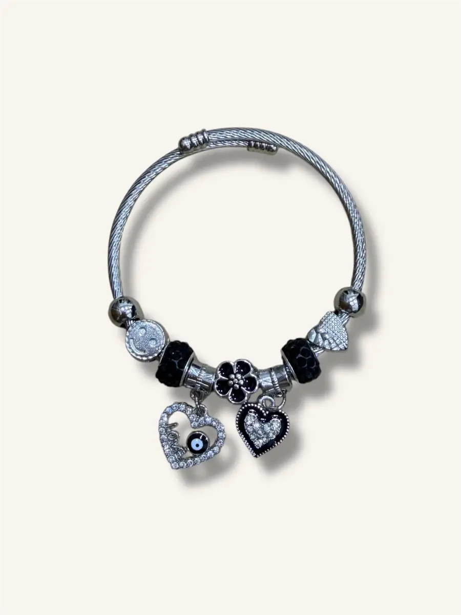 Βραχιόλι με charms καρδιές