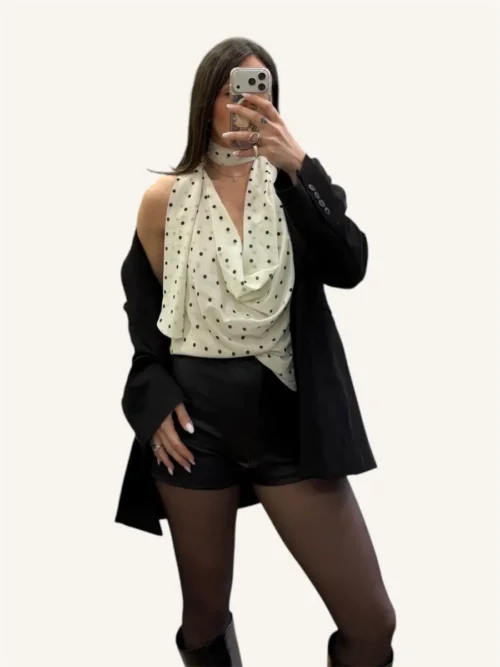 Halter τοπ πουά