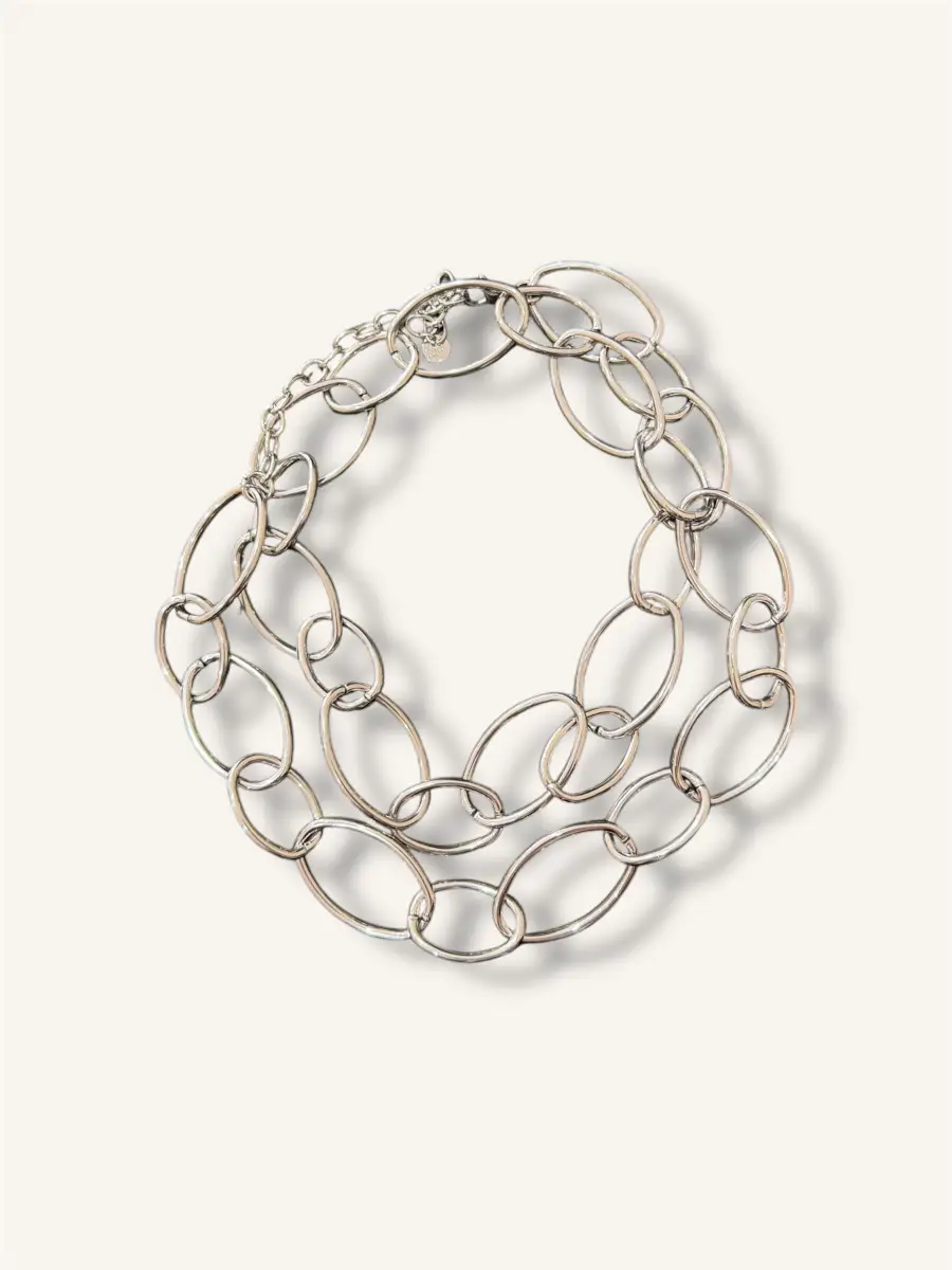 Κολιέ μακριά ατσάλινη αλυσίδα