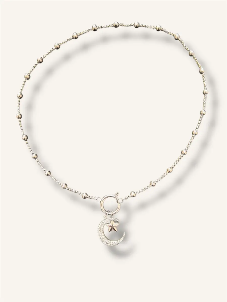 Κολιέ αλυσίδα με φεγγάρι