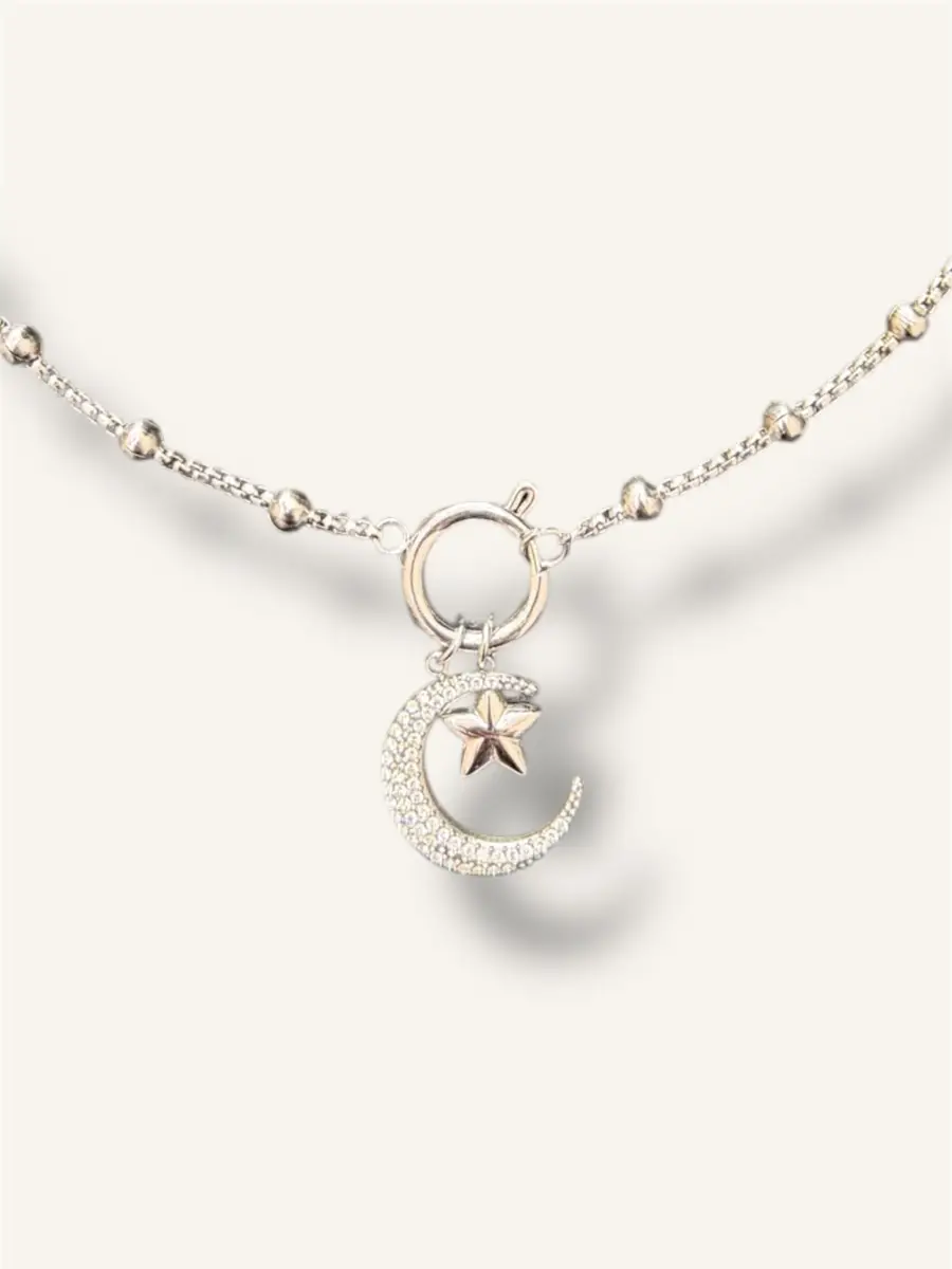 Κολιέ αλυσίδα με φεγγάρι