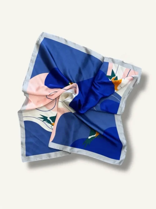 Μαντήλι με ασύμμετρα σχέδια και σπουργίτια