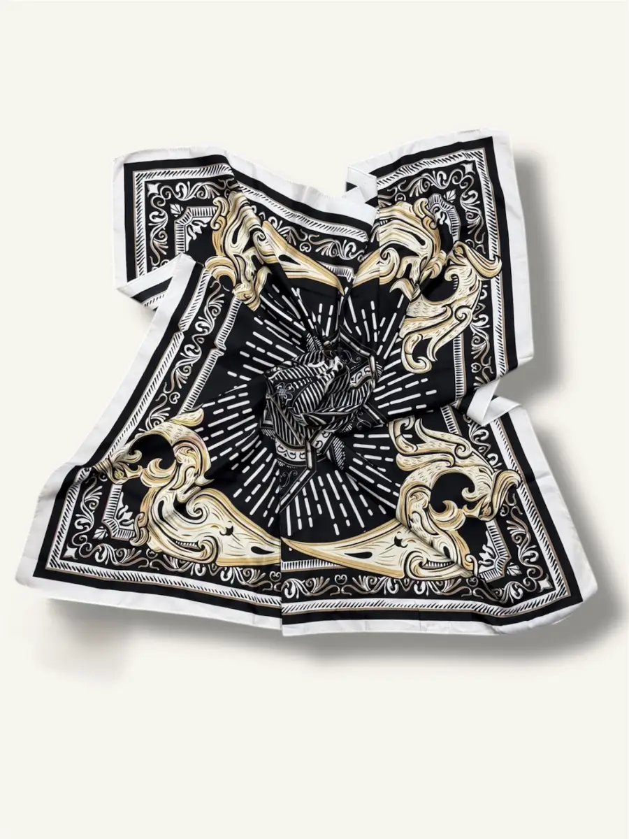 Μεγάλο μαντήλι με ασύμμετρα σχέδια