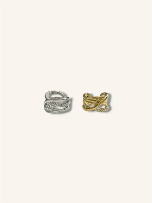 Σκουλαρίκι earcuff ασύμμετρο με ζιργκόν