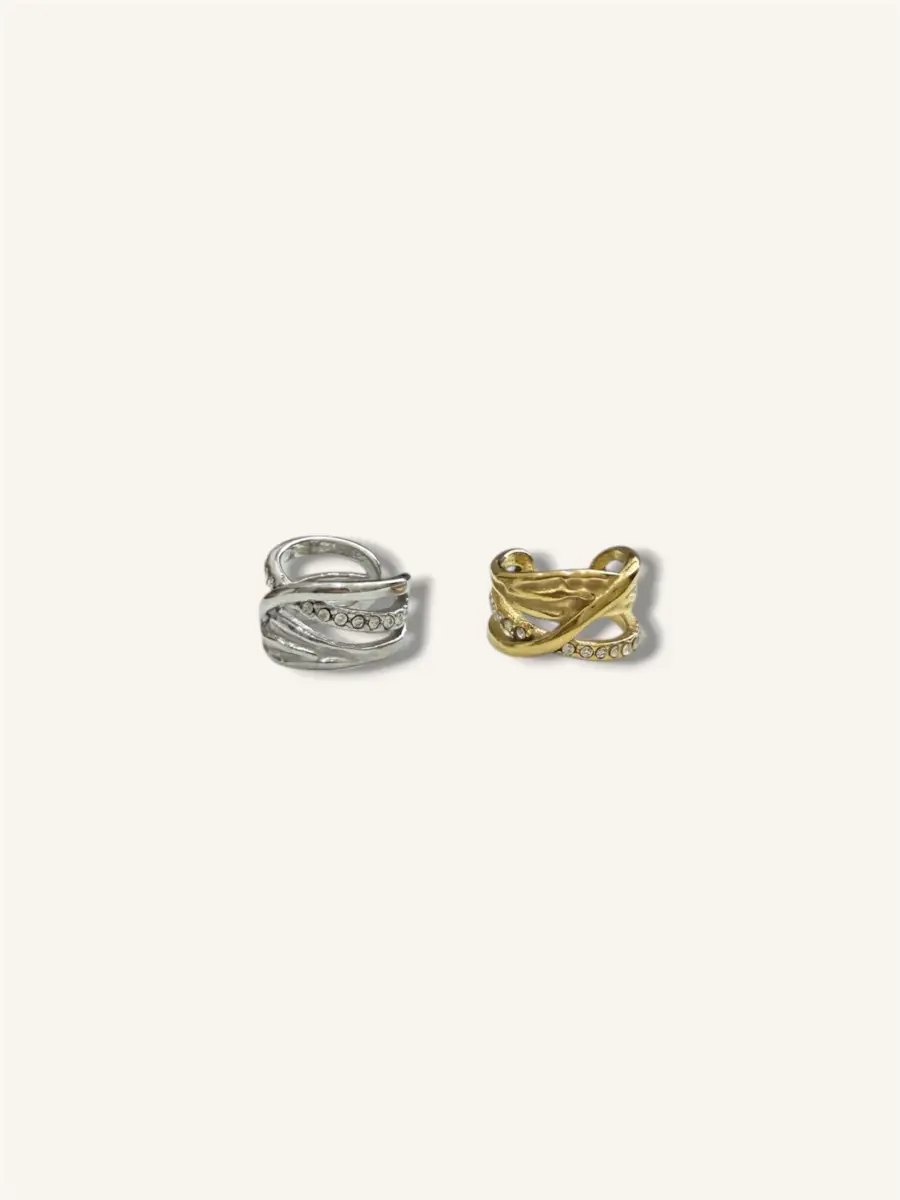 Σκουλαρίκι earcuff ασύμμετρο με ζιργκόν